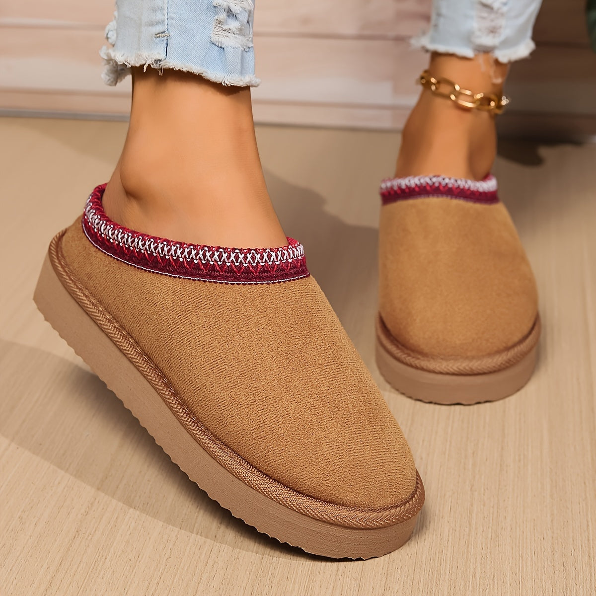 Womens Ultra-Soft Thermal Slippers - Indoor Quilted Ankle Boots with Non-Skid Sole - Perfect Cozy House Shoes for Winter Lounging