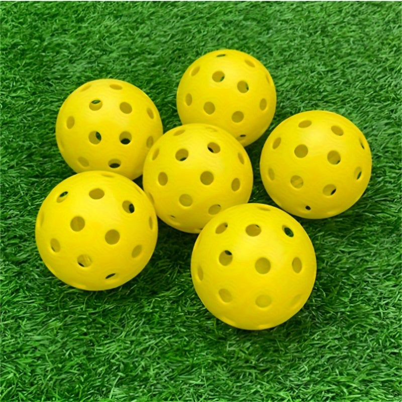 12-Pack 74mm 40-Hole Plastic Pickleball Balls, Mixed Colors, 26g, Durable and Stable, PE Material, for Outdoor Games and Sports Equipment