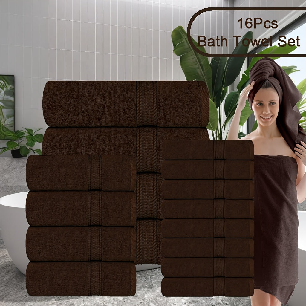 8pcs Bath Towel Set, 2 Bath Towels, 2 Hand Towels, 4 Washcloth, Luxurious, Soft, Skin Friendly, Good Water Absorption, Quick Drying, Thickened Bathing Towel, Suitable for Home, Hotel, Travel, Fitness, Beauty SPA, Etc, Wash Cl