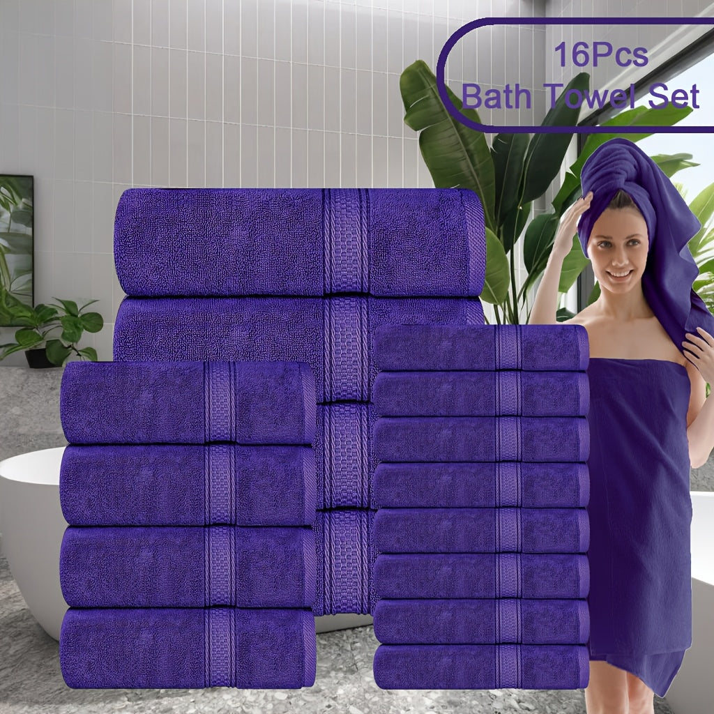 8pcs Bath Towel Set, 2 Bath Towels, 2 Hand Towels, 4 Washcloth, Luxurious, Soft, Skin Friendly, Good Water Absorption, Quick Drying, Thickened Bathing Towel, Suitable for Home, Hotel, Travel, Fitness, Beauty SPA, Etc, Wash Cl