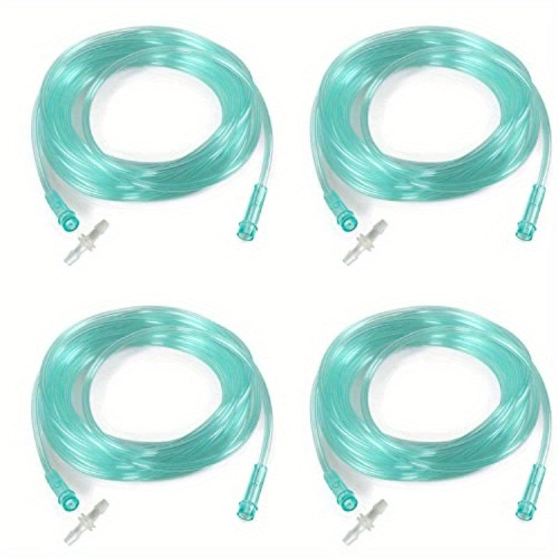 Set Of 4 Oxygen Hoses (may be used with cannulas), Each 16.4 Feet Long, High-quality Green Pressure Oxygen Tubes