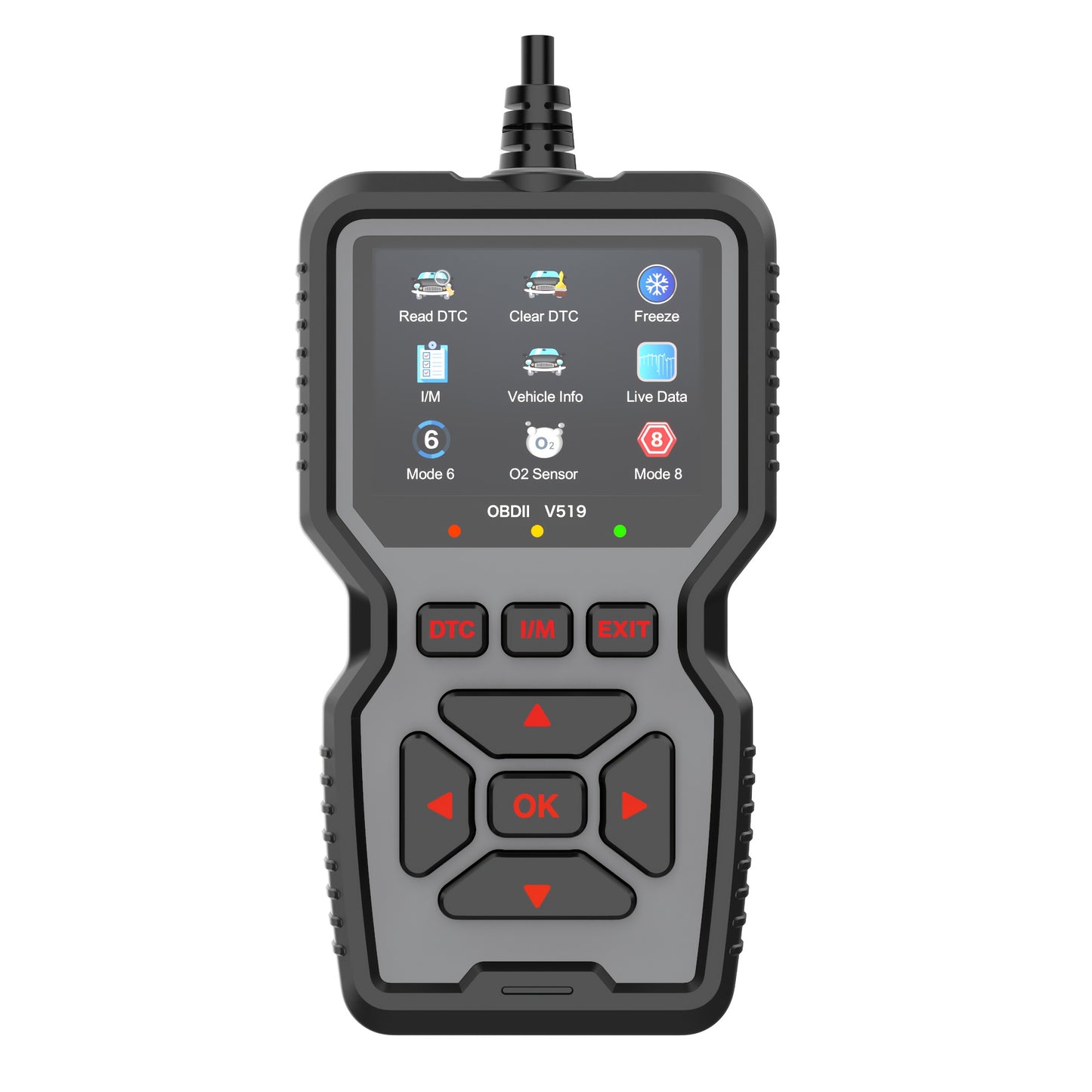 Professional OBD2 Diagnostic Scanner Tool - Suitable for All OBD II Protocol Cars Since 1996, Engine Fault Detector, Advanced Code Reader, Battery Tester, I/M Readiness Checker and Eraser, Without Battery