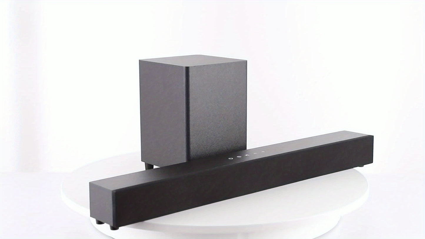 Soundbar / 60W Powerful Soundbar System with Subwoofer - 5.0, Home Theater Speaker with Deep Bass, HDTV-like Audio, USB/AUX//Mic Inputs, Compatible with Smart TV, PC, Gaming, Projector - Easy Setup & Remote Control Included