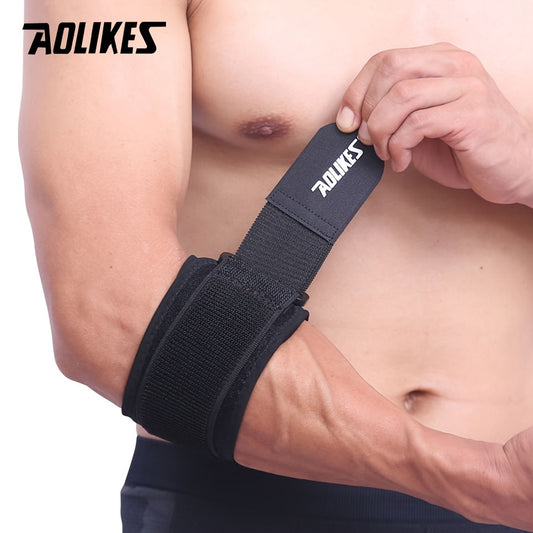 1pc Aolikes Elbow Brace for Men and Women - Tennis Elbow Support Wrap with Adjustable Compression