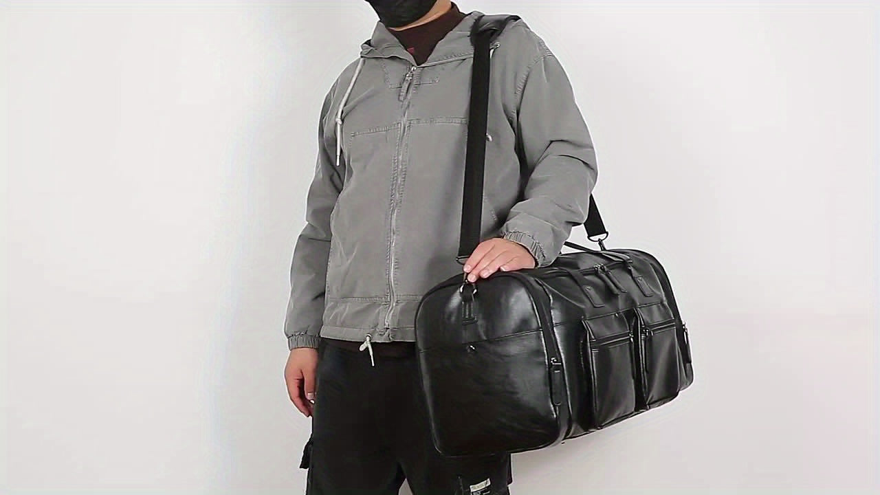 Carry-on bag / Large Weekend Bag / Quality PU Leather Travel / Luggage Bag / Duffel Handbag Casual Traveling Tote