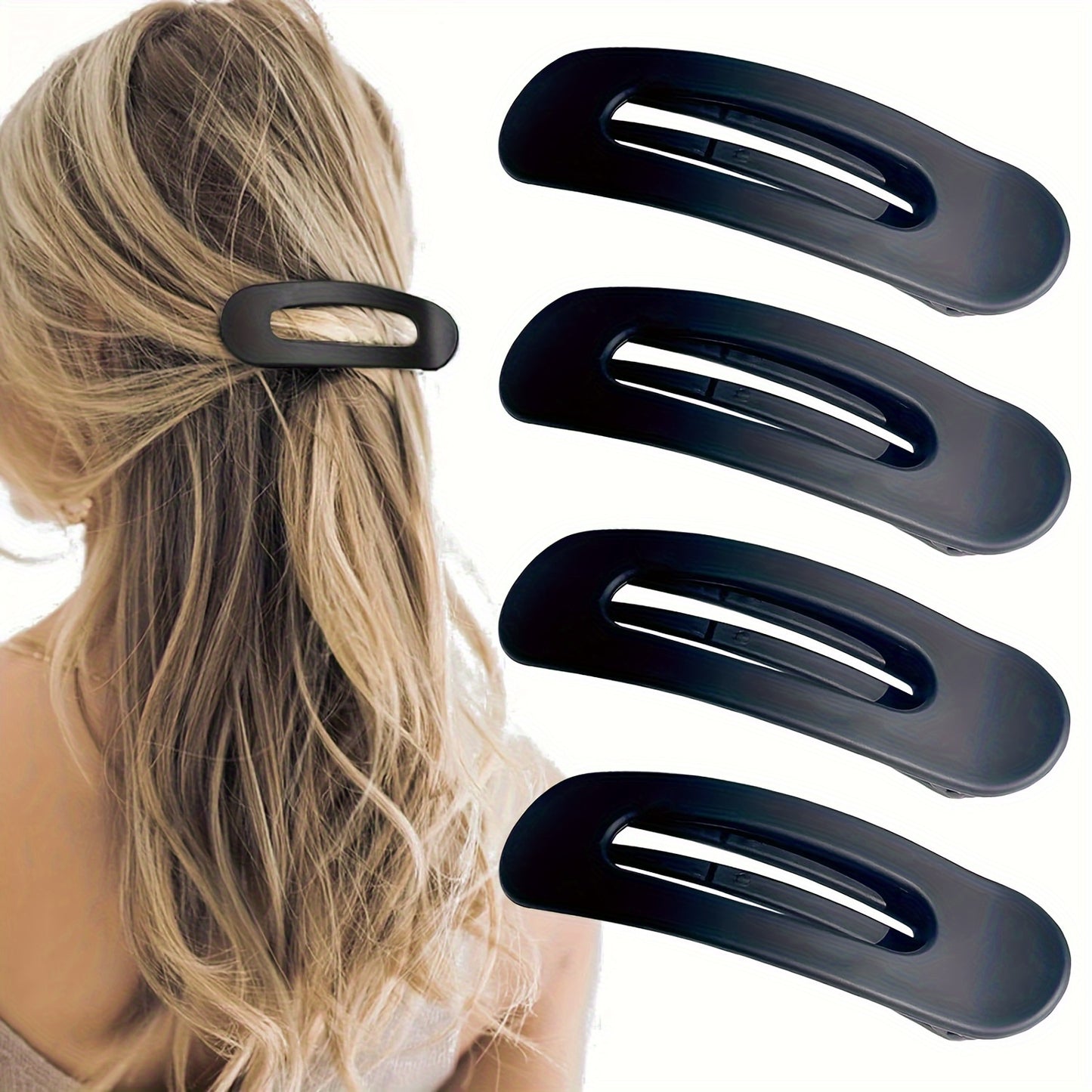 4pcs/set Solid Color Hair Clips Hair Side Clips Bangs Clips Elegant Hairdressing Accessories For Women And daily uses