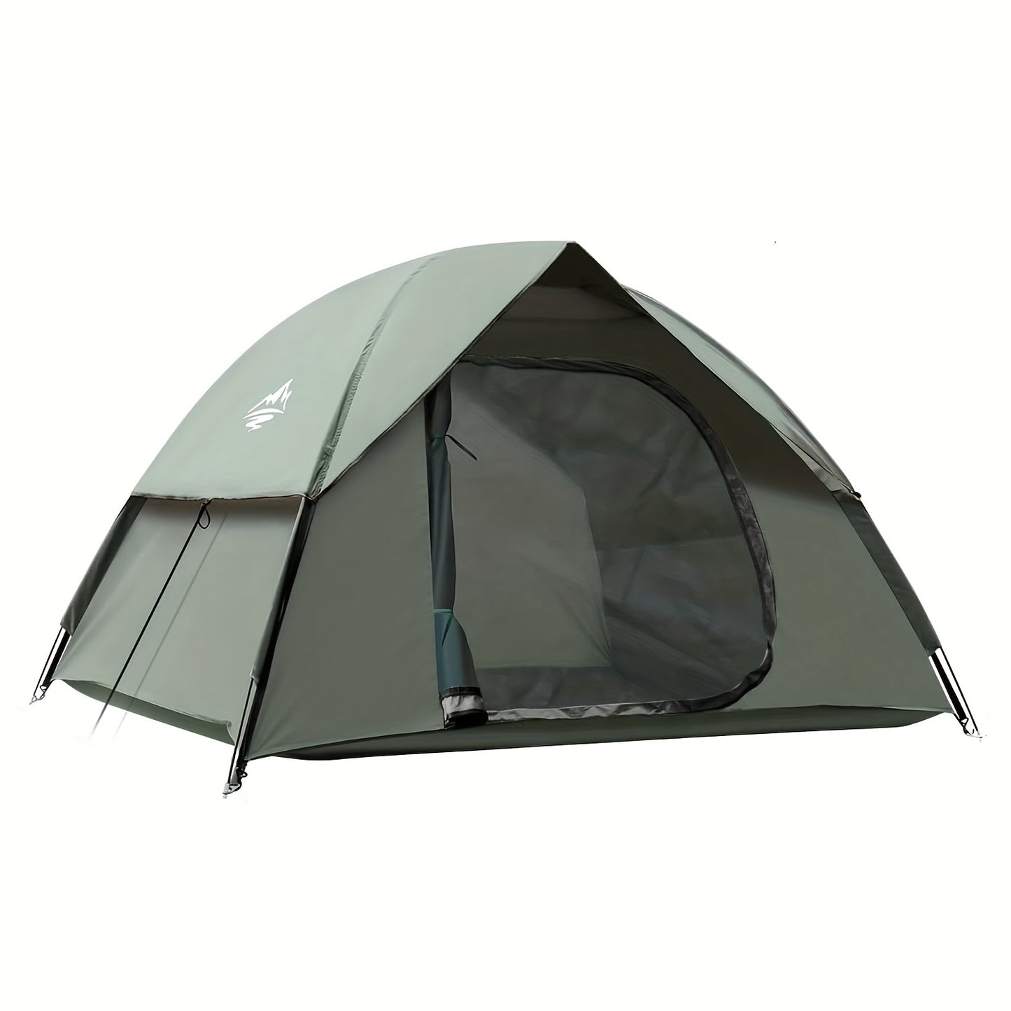 2-5 Person Family Camping Tent, All-Season Waterproof Nylon Dome with Steel Frame, Easy Setup, Removable Rainfly, Zipper Closure, Outdoor Shelter for Hiking, Traveling