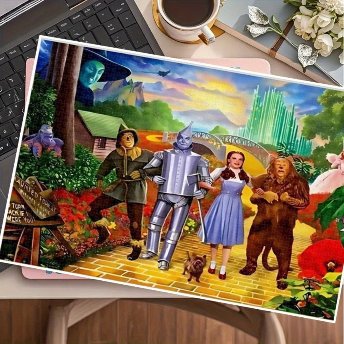 1000pcs Wizard of Oz Jigsaw Puzzle - Yellow Brick Road, Dorothy & Friends; Beginner Level; Family Puzzle