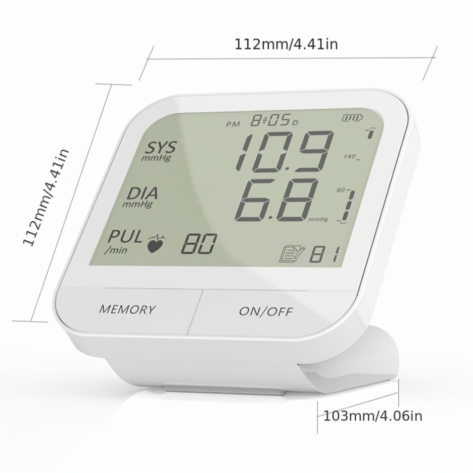 The Upper Arm Health Tracker Features a 4.33-Inch High-Definition Display, Voice Announcements, One-Button Operation, And Dual Detection of Heart Rate And Vital Signs, Making It Suitable for Daily Health Management at Home (B