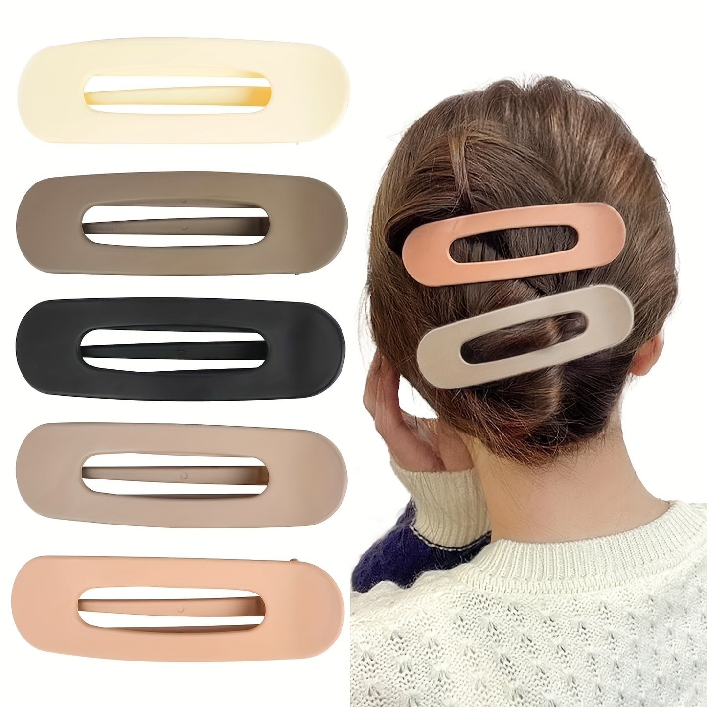 4pcs/set Solid Color Hair Clips Hair Side Clips Bangs Clips Elegant Hairdressing Accessories For Women And daily uses
