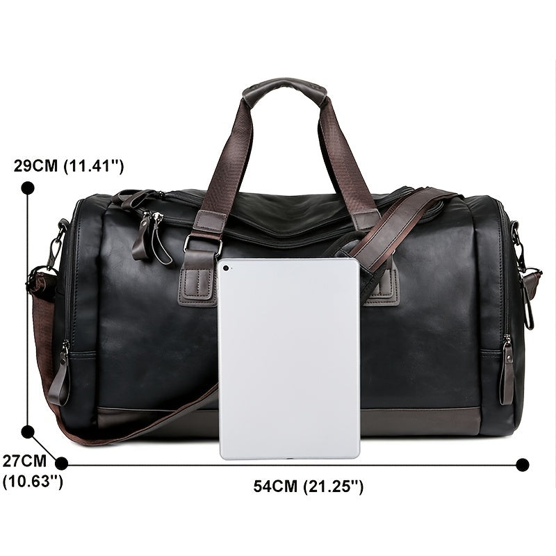 Carry-on bag / Large Weekend Bag / Quality PU Leather Travel / Luggage Bag / Duffel Handbag Casual Traveling Tote