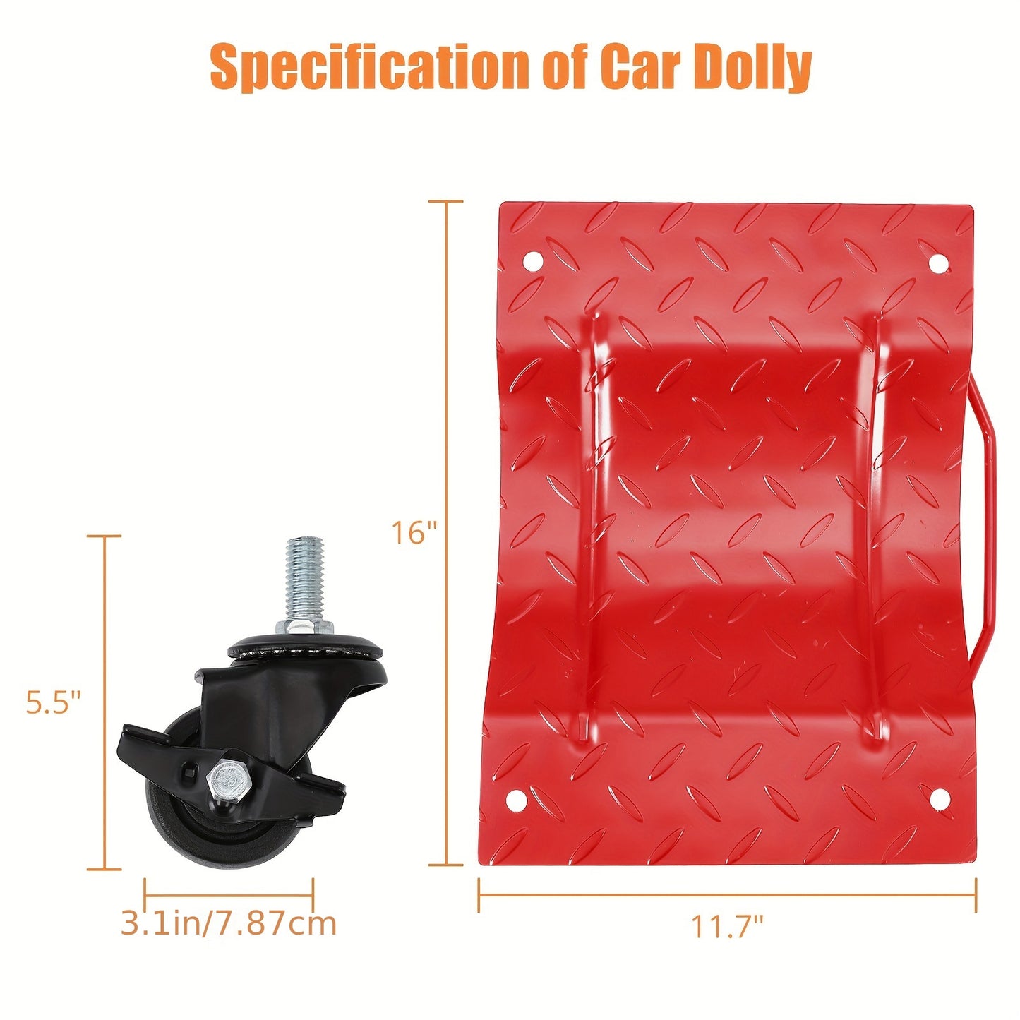 Car Dolly 4 Pack 6000 Lbs Capacity Car Dolly, Heavy Duty Tire Wheel Car Dolly Ball Bearings Skate With 360° Rotational Wheel For Moving Cars, Trucks, Trailers, Motorcycles, Makes Moving A Car Easy