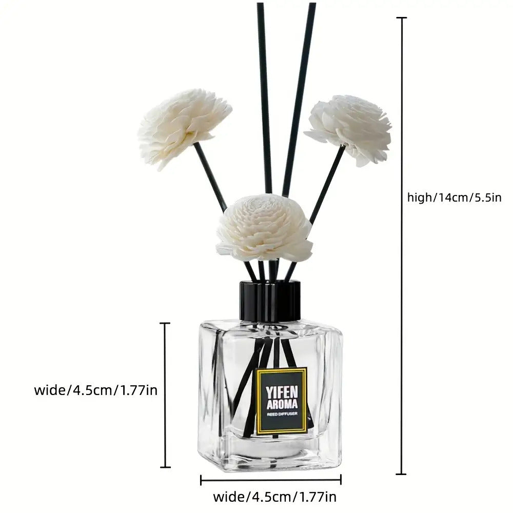 Set Of 2 Premium Scented Reed Diffusers-Natural Rattan Essential Oil Sticks For Long-Lasting Fragrance Perfect For Living Rooms, Bathrooms, Bedrooms Home Decor Odor Eliminator Air Freshener With Multiple Captivating Scents, R