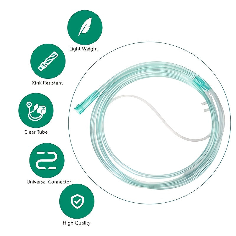 6pcs Heavy-Duty Oxygen Nasal Cannulas with Swivel Connectors - Kink-Resistant Flexible Tubing, for Home, Hospital, Long-Term Oxygen Relax Patients - Medical Grade Oxygen Hose (6 Count)