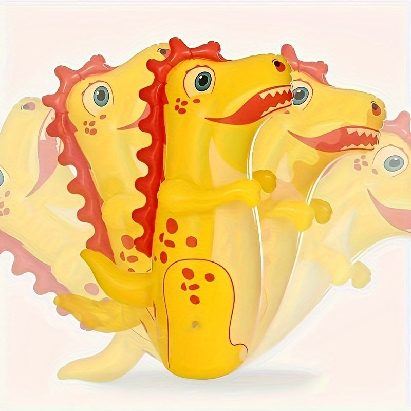 Toys / 1pc Dinosaur Inflatable Punching Bag for Youngsters Ages 3-6 - Durable PVC Outdoor Exercise Toy with Vibrant Colors (Yellow, Green, Rose Red) - Fun & Safe for Active Play, Dinosaur Toys, Playful Design, Sturdy Construction