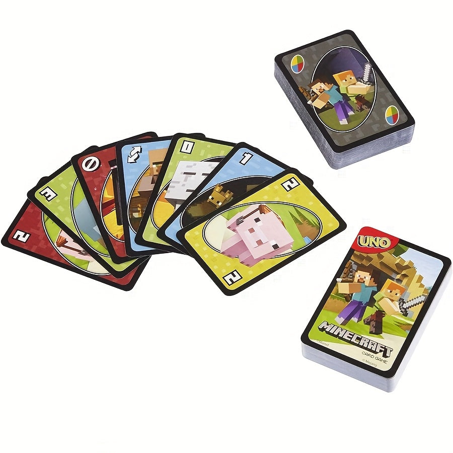 Toys / 112pcs UNO Minecraft Edition Cards - Fun Multiplayer Card Game with Exclusive Minecraft Artwork, Creeper & Zombie Designs, Perfect for Social Gatherings, Parties & Events, Card Game Accessories, Party Game Cards, Vibrant Card