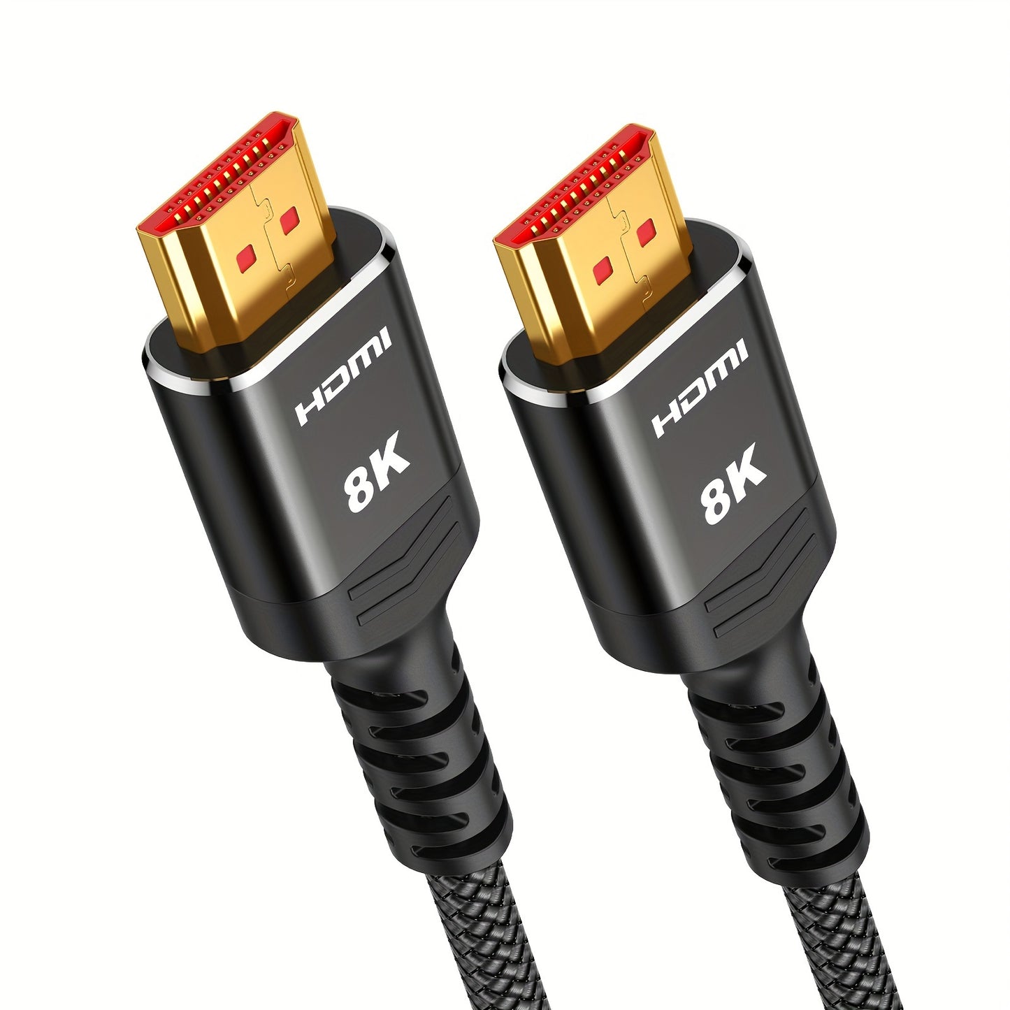 2-Pack 8K 10K HDTV Cable 3.3ft/6.6ft/10ft, 48Gbps High Speed HDTV 2.1 Cord Nylon Braided Slim 8K@60Hz, 4K@120Hz 144Hz, HDCP 2.2&2.3, eARC, Dynamic HDR, DTS:X, RTX 3090, Compatible with Roku TV/HDTV/PS5/Blu-ray