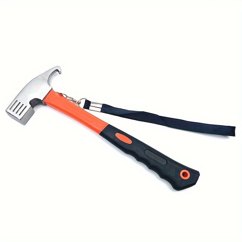 Camping Hammer: Heavy-Duty Multifunctional Steel Hammer with Tent Stake Remover & Holding Strap!Outdoor Camping Tool Suitable for home and outdoor use