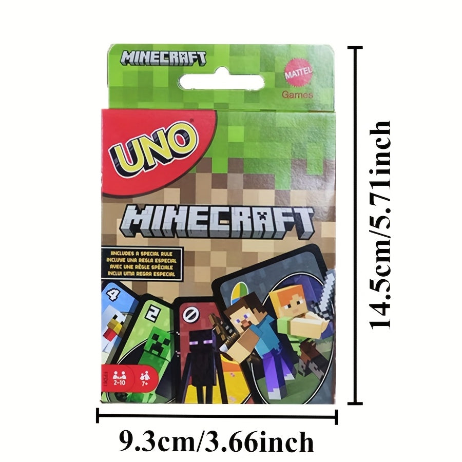 Toys / 112pcs UNO Minecraft Edition Cards - Fun Multiplayer Card Game with Exclusive Minecraft Artwork, Creeper & Zombie Designs, Perfect for Social Gatherings, Parties & Events, Card Game Accessories, Party Game Cards, Vibrant Card