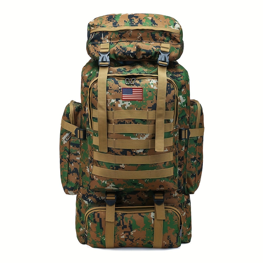 Outdoor Sport Backpack, Large Capacity Outdoor Hikingbag, Camouflage Backpack For Camping Traveling