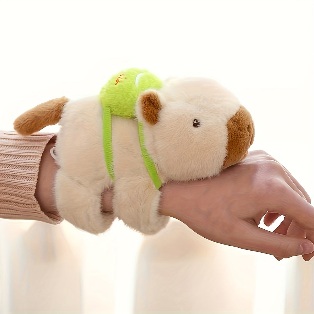 Capybara Plush,Capybara stuffed animal,animal hug clapping bracelet,plush toys, stuffed animals,plush animals, Gifts for Girls, birthday gifts for kids