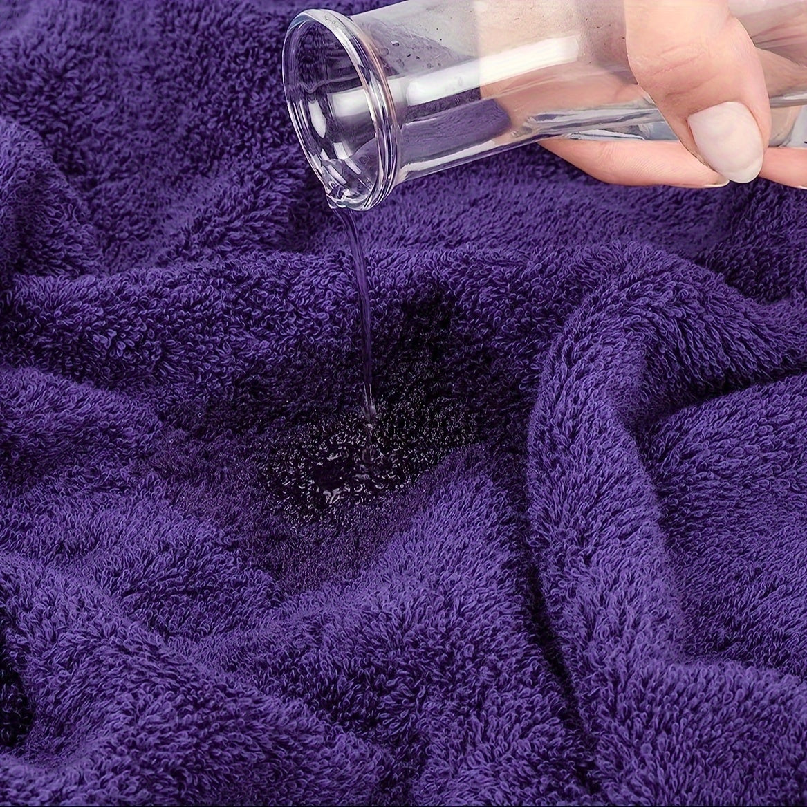 6pcs Purple Towel Set, 1 Bath Towels 1 Hand Towels 1 Washcloths, 2 Bath Towels 2 Hand Towels 2 Washcloths, Soft Cotton Towels, Plain Absorbent Towel For Home Bathroom, Bathroom Supplies
