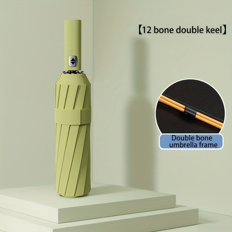 1pc Automatic Umbrella, Reinforced 24-Bone Umbrella