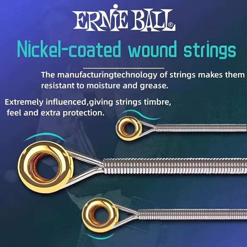 Guitar Strings / 3 Ernie Ball 2723 Extra Long Nickel Electric Guitar String Packs 09-42 - High-power, extra-long nickel technology, durable and tangle-resistant, 27.2-27 length for precise tuning, suitable for studio and performance use, elec