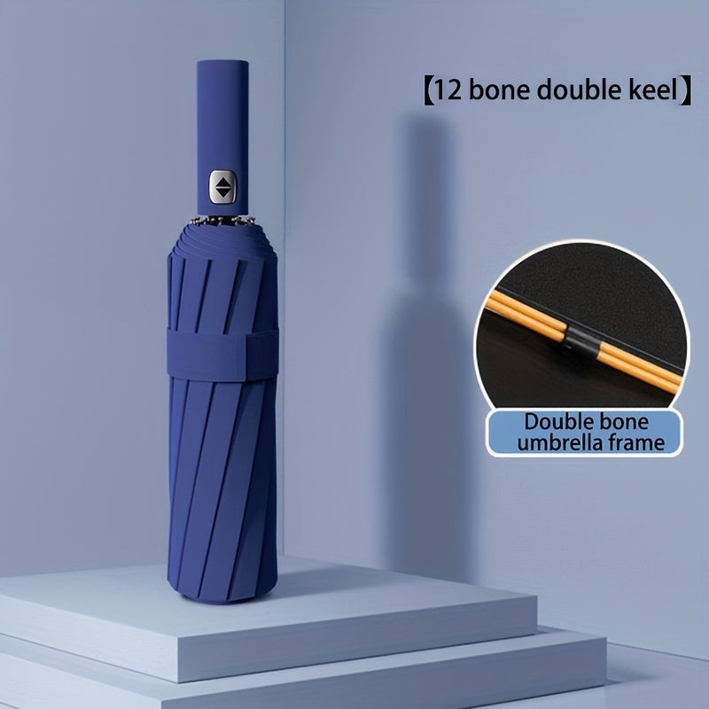 1pc Automatic Umbrella, Reinforced 24-Bone Umbrella