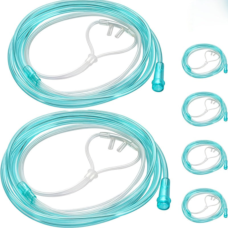 6pcs Heavy-Duty Oxygen Nasal Cannulas with Swivel Connectors - Kink-Resistant Flexible Tubing, for Home, Hospital, Long-Term Oxygen Relax Patients - Medical Grade Oxygen Hose (6 Count)