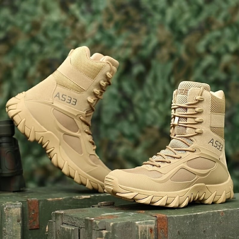 Non-slip Men's Tactical Hiking Boots, Wear-resistant Winter Outdoor Camping Trekking Shoes for Snow