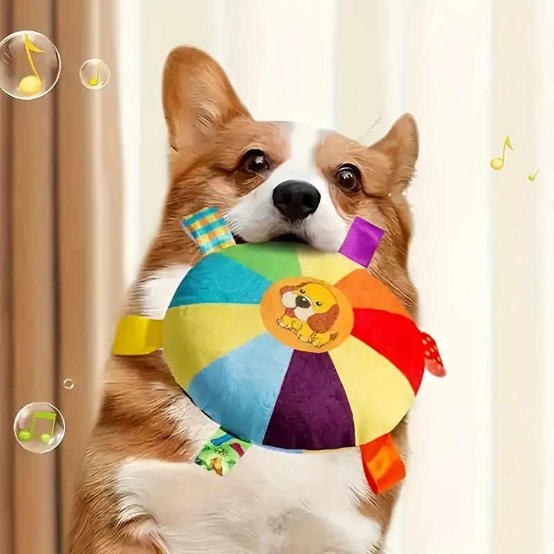 Durable Interactive Dog Toy - Colorful Squeaky Toy, Soft Material for Training and Playing, Suitable for All Breeds