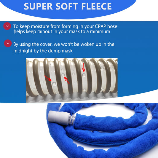 1pc 6 Foot Soft CPAP Tube Insulator Sleeve - Health Care Respiratory Aids & Accessories - Comfortable, Rainout-Preventing, Full-Length Zipper, Safe Surface Tubing Protector Wrap Cover