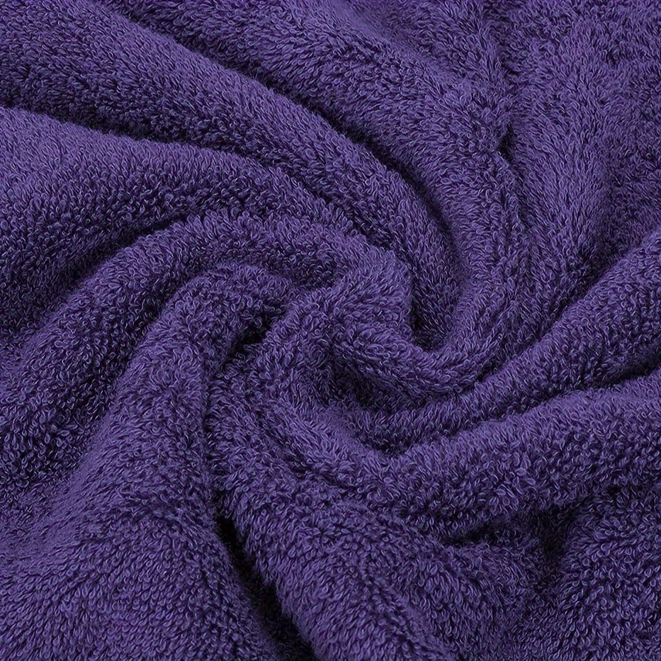 6pcs Purple Towel Set, 1 Bath Towels 1 Hand Towels 1 Washcloths, 2 Bath Towels 2 Hand Towels 2 Washcloths, Soft Cotton Towels, Plain Absorbent Towel For Home Bathroom, Bathroom Supplies