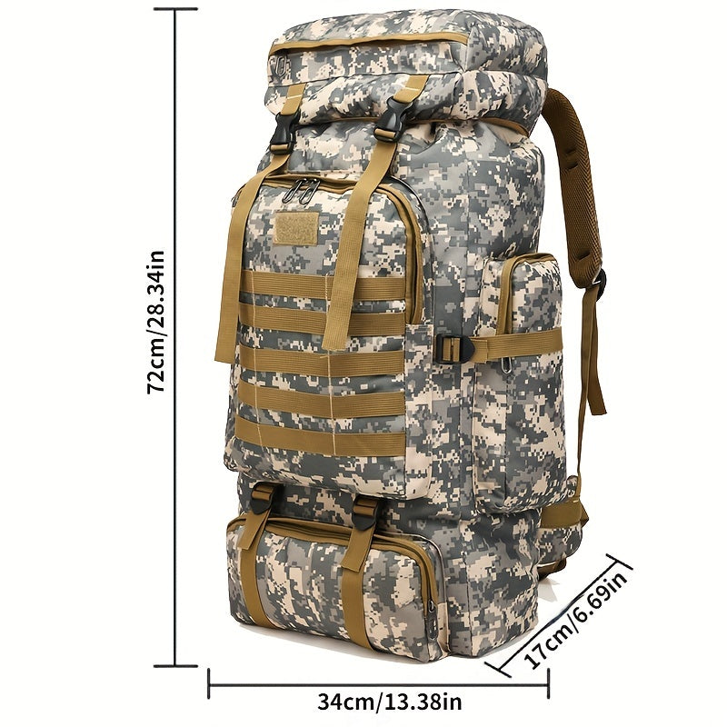 Outdoor Sport Backpack, Large Capacity Outdoor Hikingbag, Camouflage Backpack For Camping Traveling