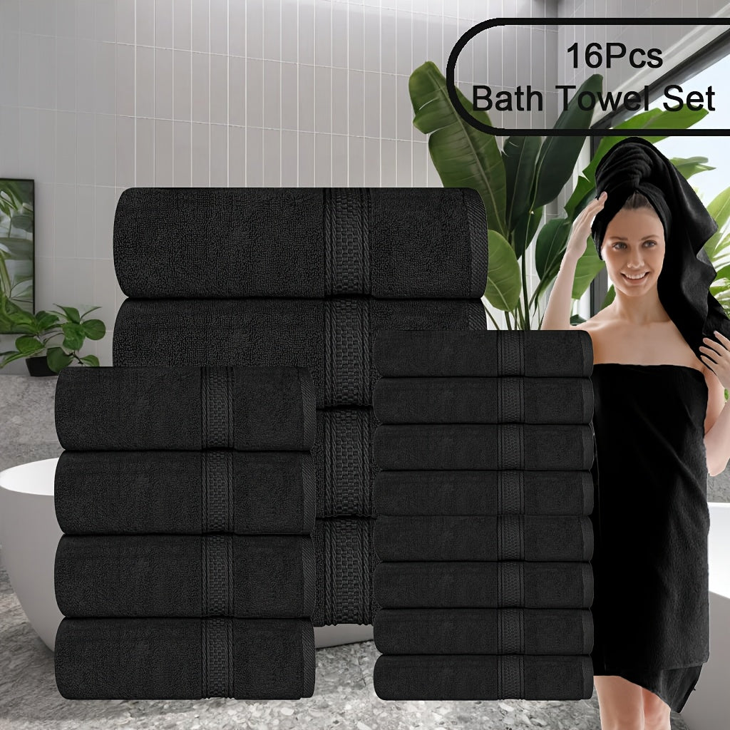 8pcs Bath Towel Set, 2 Bath Towels, 2 Hand Towels, 4 Washcloth, Luxurious, Soft, Skin Friendly, Good Water Absorption, Quick Drying, Thickened Bathing Towel, Suitable for Home, Hotel, Travel, Fitness, Beauty SPA, Etc, Wash Cl