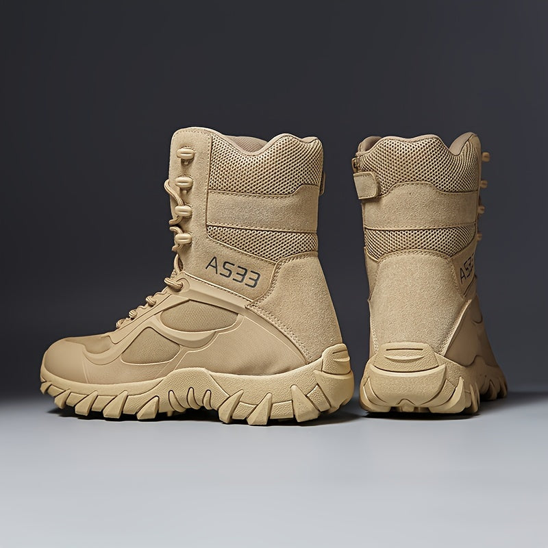Non-slip Men's Tactical Hiking Boots, Wear-resistant Winter Outdoor Camping Trekking Shoes for Snow