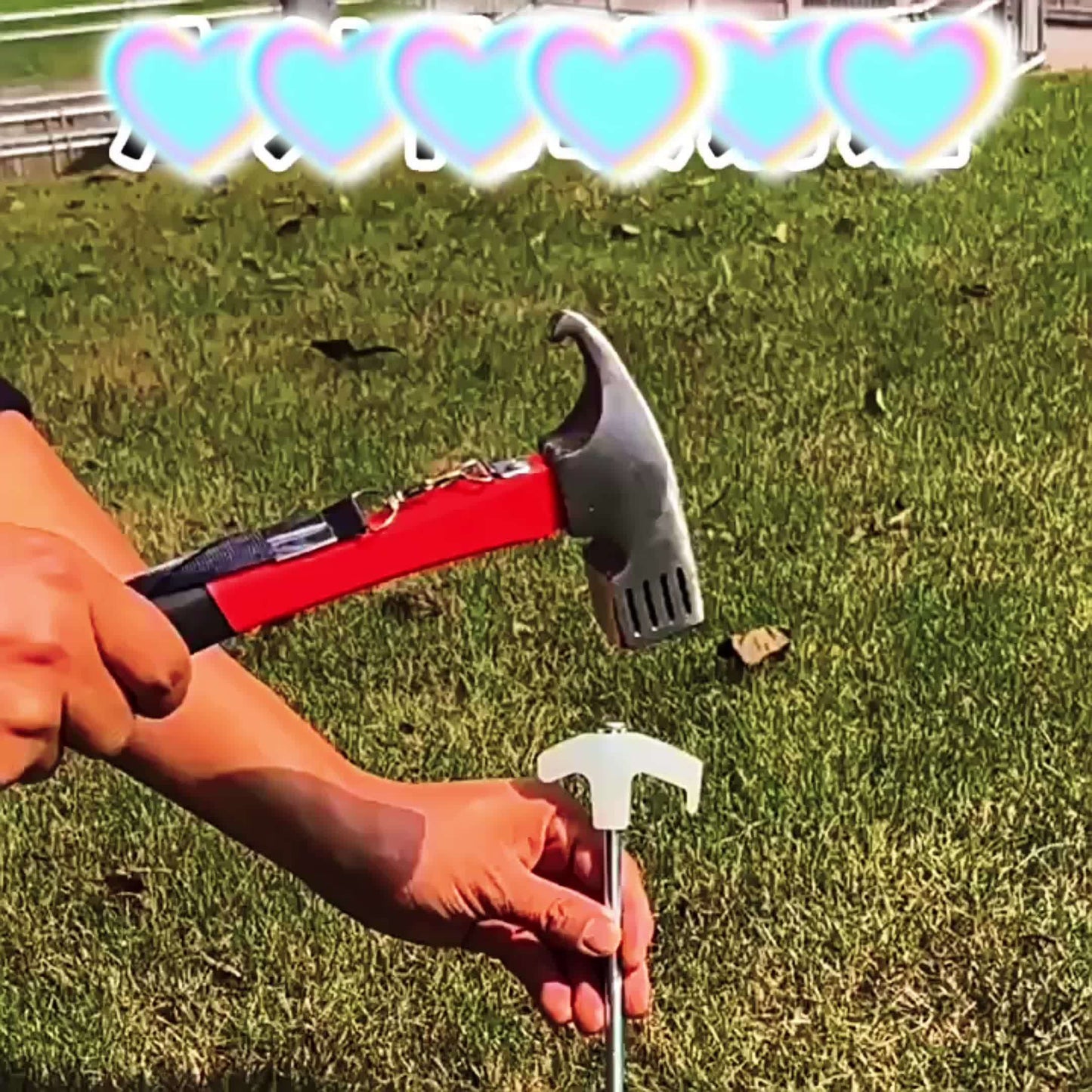 Camping Hammer: Heavy-Duty Multifunctional Steel Hammer with Tent Stake Remover & Holding Strap!Outdoor Camping Tool Suitable for home and outdoor use