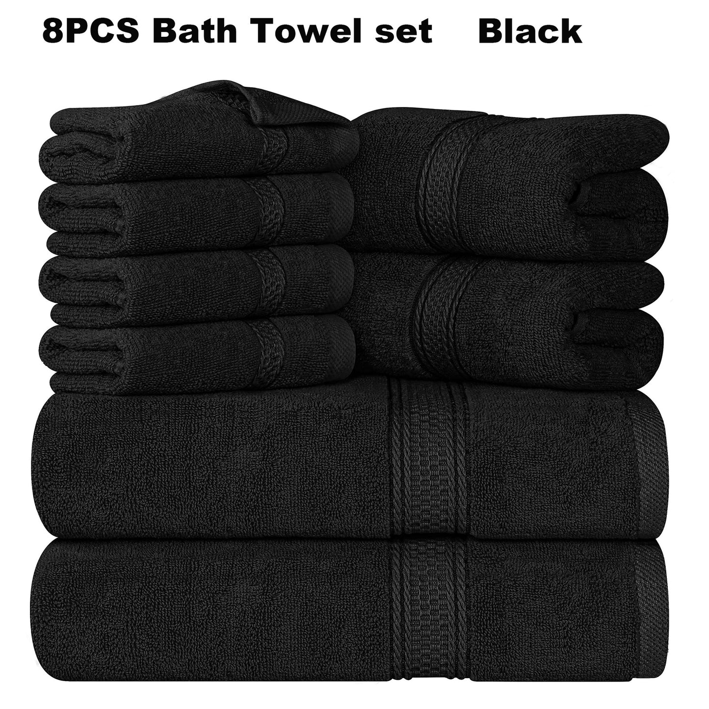 8pcs Bath Towel Set, 2 Bath Towels, 2 Hand Towels, 4 Washcloth, Luxurious, Soft, Skin Friendly, Good Water Absorption, Quick Drying, Thickened Bathing Towel, Suitable for Home, Hotel, Travel, Fitness, Beauty SPA, Etc, Wash Cl