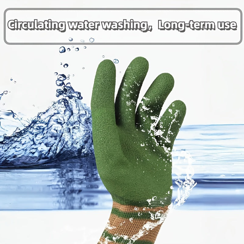 3 Pairs Heavy-Duty Gardening & Industrial Gloves - Puncture-Proof, High Quality, Wear-Resistant, Reinforced Palm & Cuffs, Breathable Mesh Wrist, Washable Rubber Gloves for Rose Gardening, Landscaping, DIY Projects, Landscape