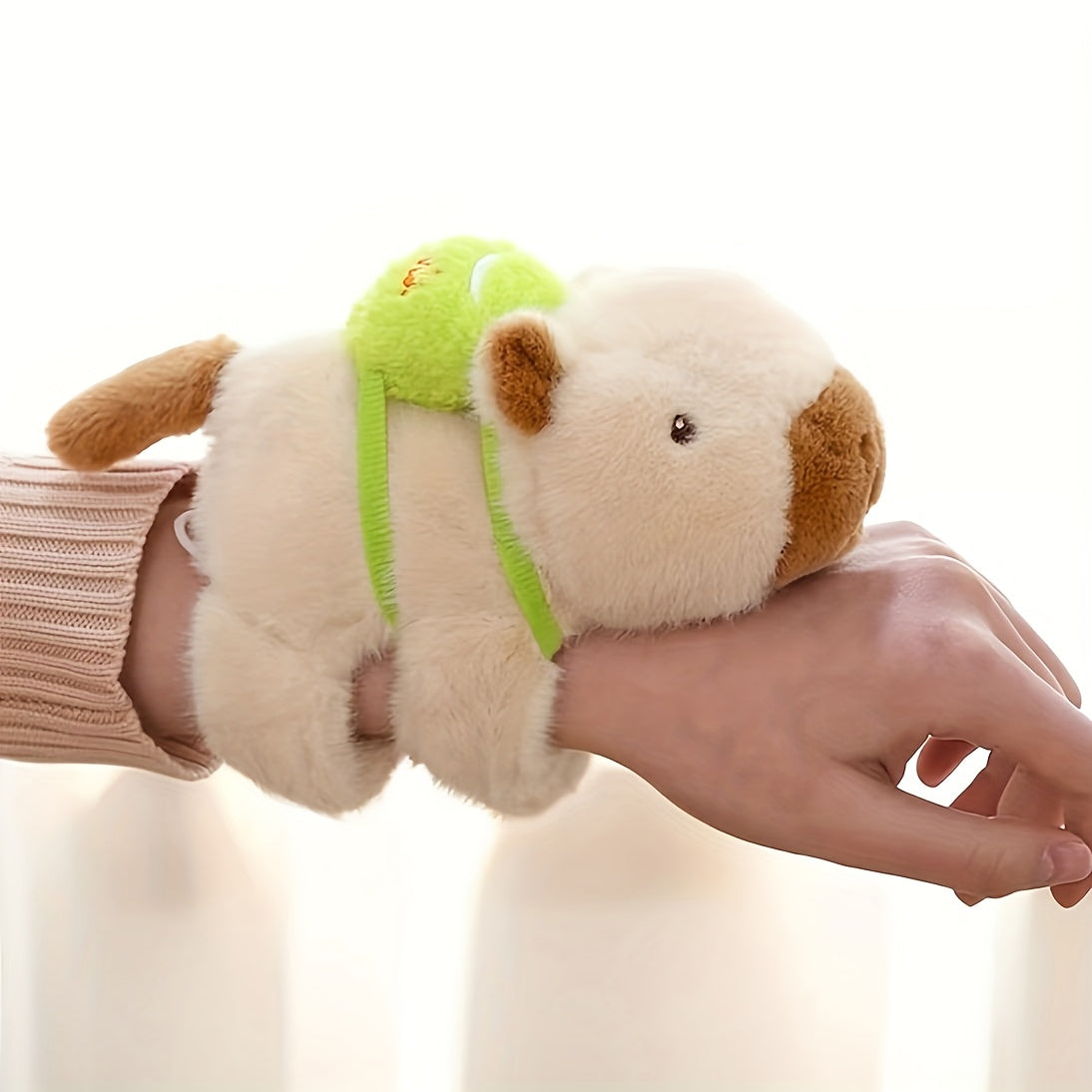 Capybara Plush,Capybara stuffed animal,animal hug clapping bracelet,plush toys, stuffed animals,plush animals, Gifts for Girls, birthday gifts for kids