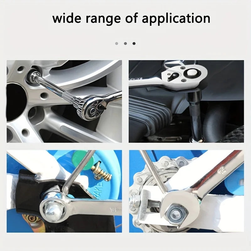61pcs Automotive Repair Tool Set Quick Machine Repair Socket Wrench Ratchet Wrench Allen Combination Set 24 Teeth Quick Repairs
