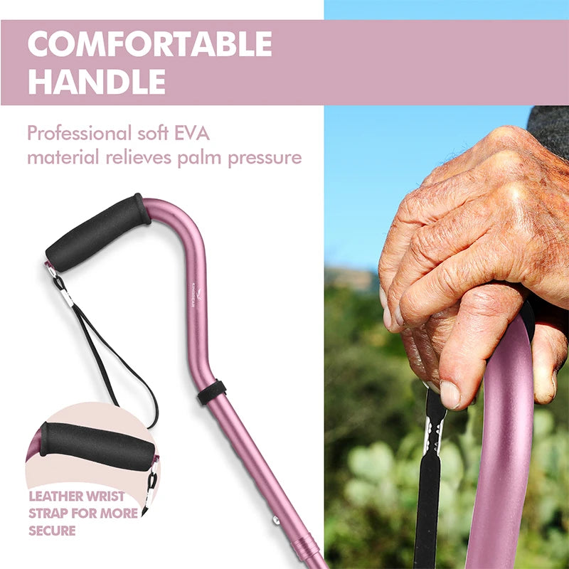 AG KINGGEAR Adjustable Lightweight Portable Hand Walking Stick Collapsible Foldable Canes for Men Women