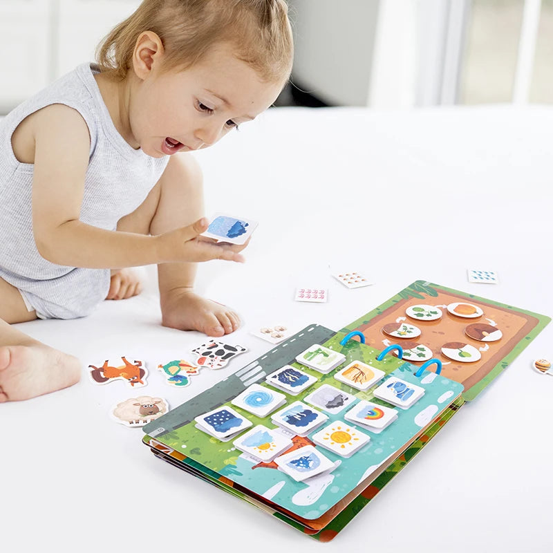 Autism My First Preschool Toddler Quiet Book Montessori Felt Busy Book for Kids Activity Book Early Educational Toys