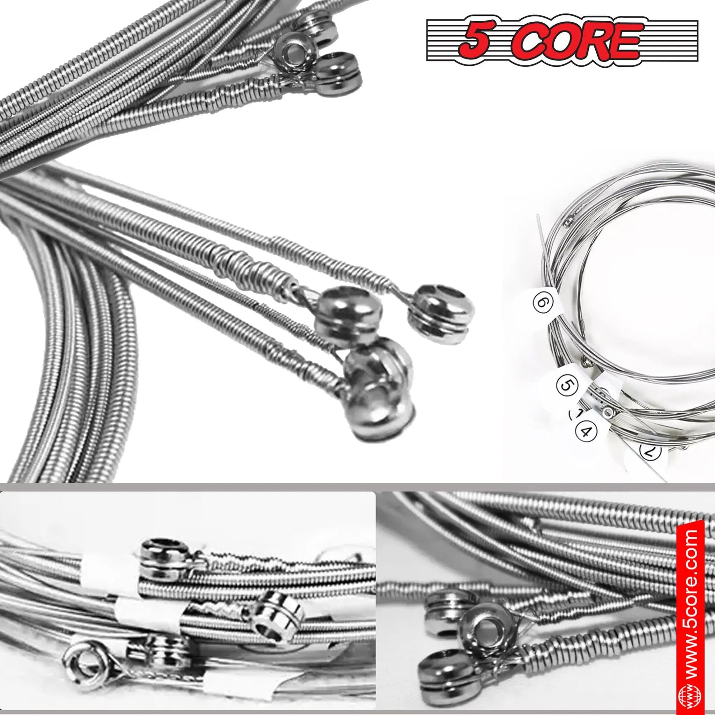 Guitar Strings / DB 5 Core Electric Guitar Strings Pure Nickel .010-.048 Gauge Rich Full Tonal Spectrum 6 String Set Made of Steel