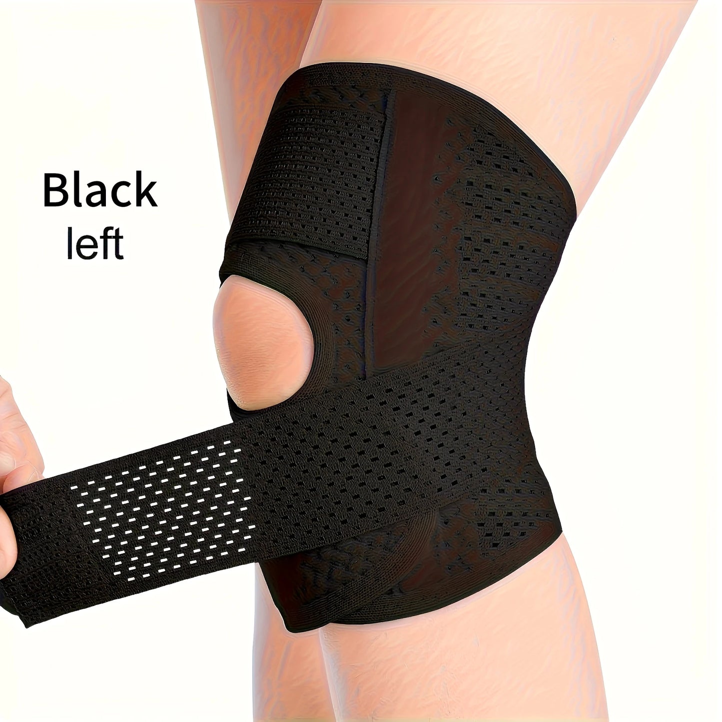 1 Pc Knee Brace with Side Stabilizers & Breathable Adjustable Knee Sleeve