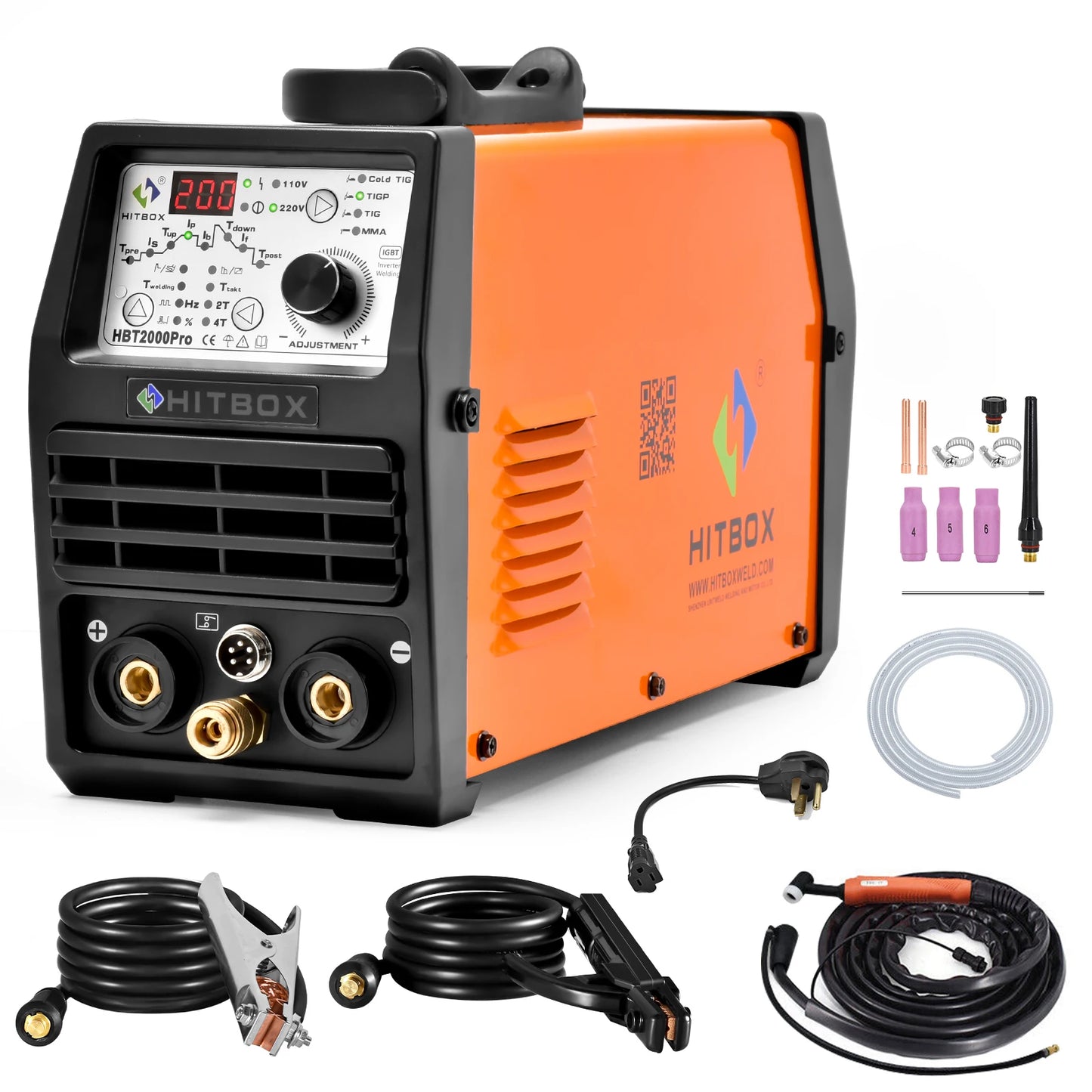 Tig Welder / HITBOX Cold Pulse Tig Welding Machine 110V/220V HF TIG Spot TIG ARC Stick Welder 12 25 INVERTER Carbon Steel, Stainless Steel