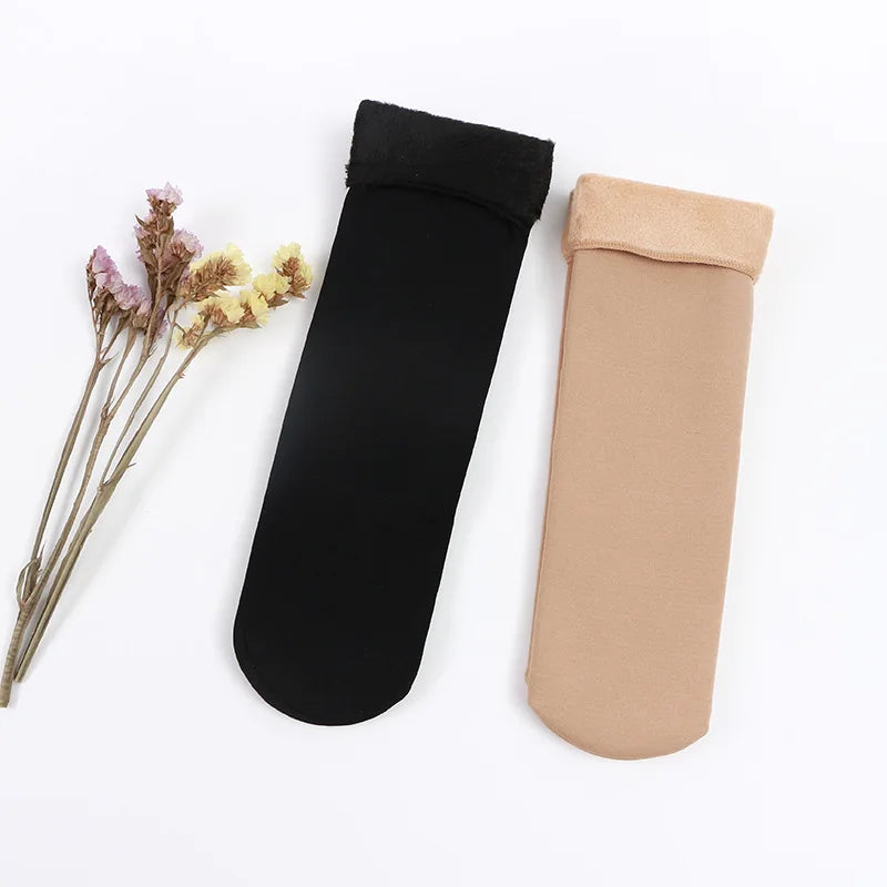 Wild Tube Socks Plus Velvet Thick Snow Socks Spandex