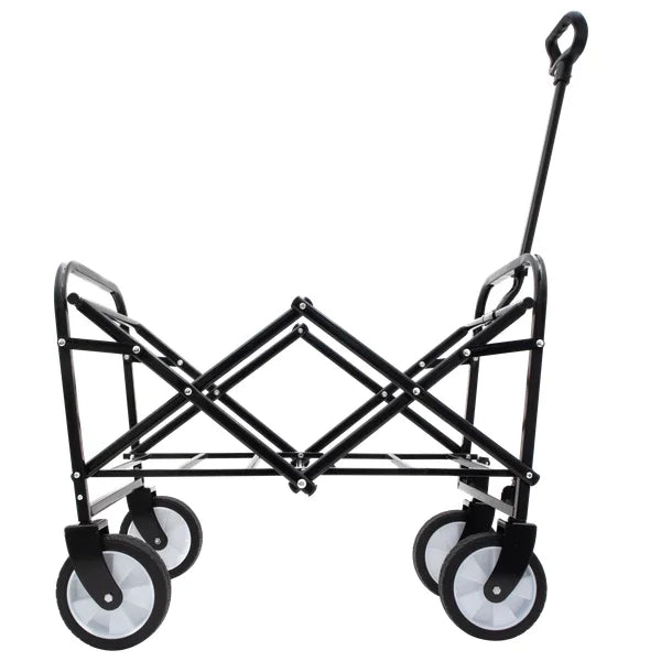 All-Terrain Green FCJ Folding Wagon Cart Collapsible Utility Grocery Shopping Cart for Camping Gardening Fishing Supports 225lbs
