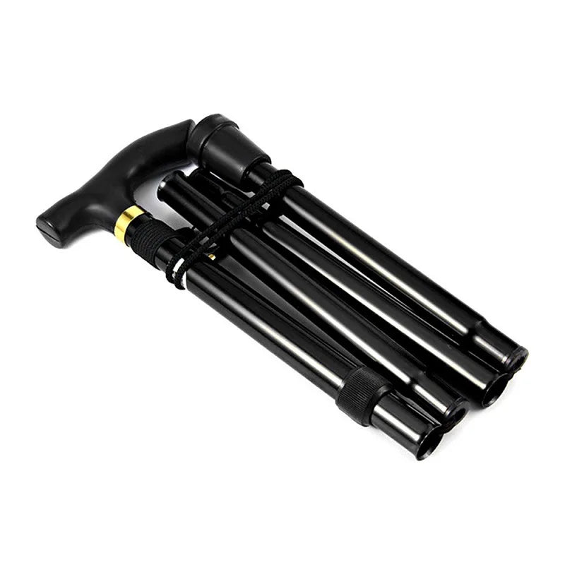 Aluminum Alloy Foldable Crutch Walking Stick Cane Outdoor Trekking Pole Anti-skid Walking Stick for the Elderly